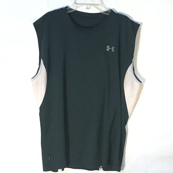 Under Armour Mens Tank Top Jersey Multicolor Black White Activewear Tee … - Picture 1 of 4